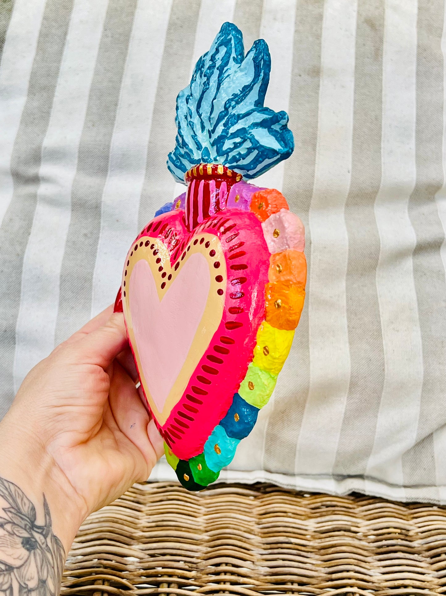 Corazón Color & Llamas para colgar