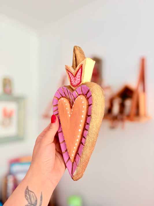 Corazón Damasco XL para colgar