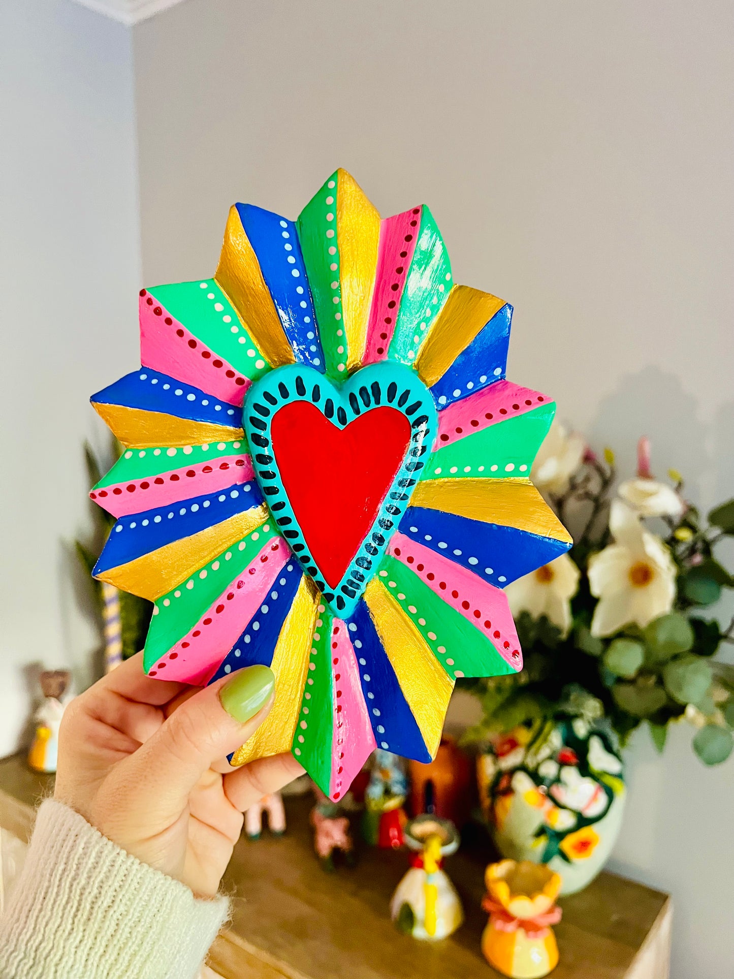 Corazón Rayos Gold para colgar