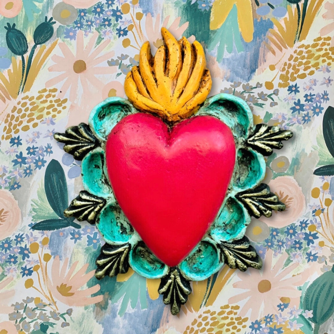 Corazón en Llamas para colgar
