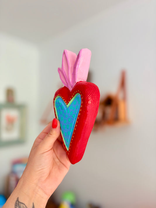 Corazón Llama Red para colgar