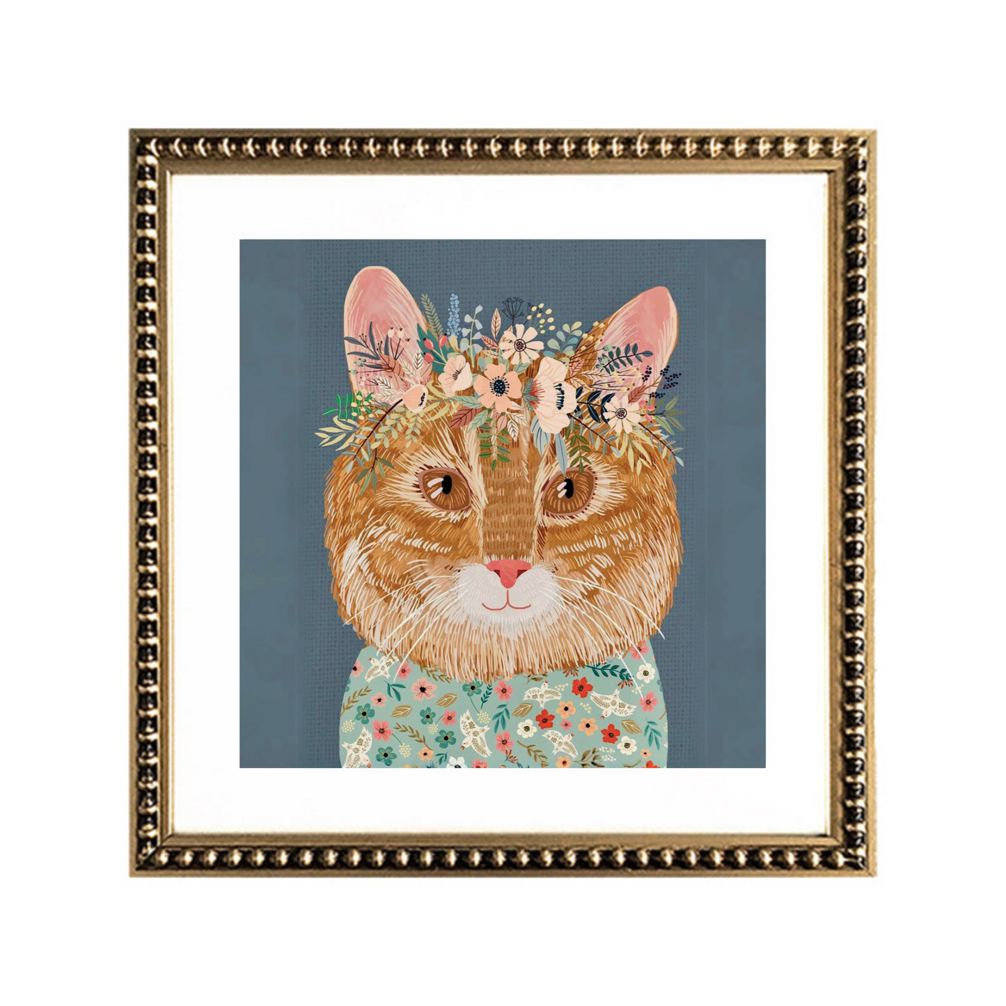 Cuadro Animal Gato Crema