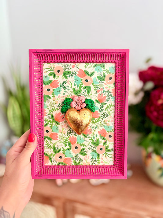 Cuadrito Corazón Magenta
