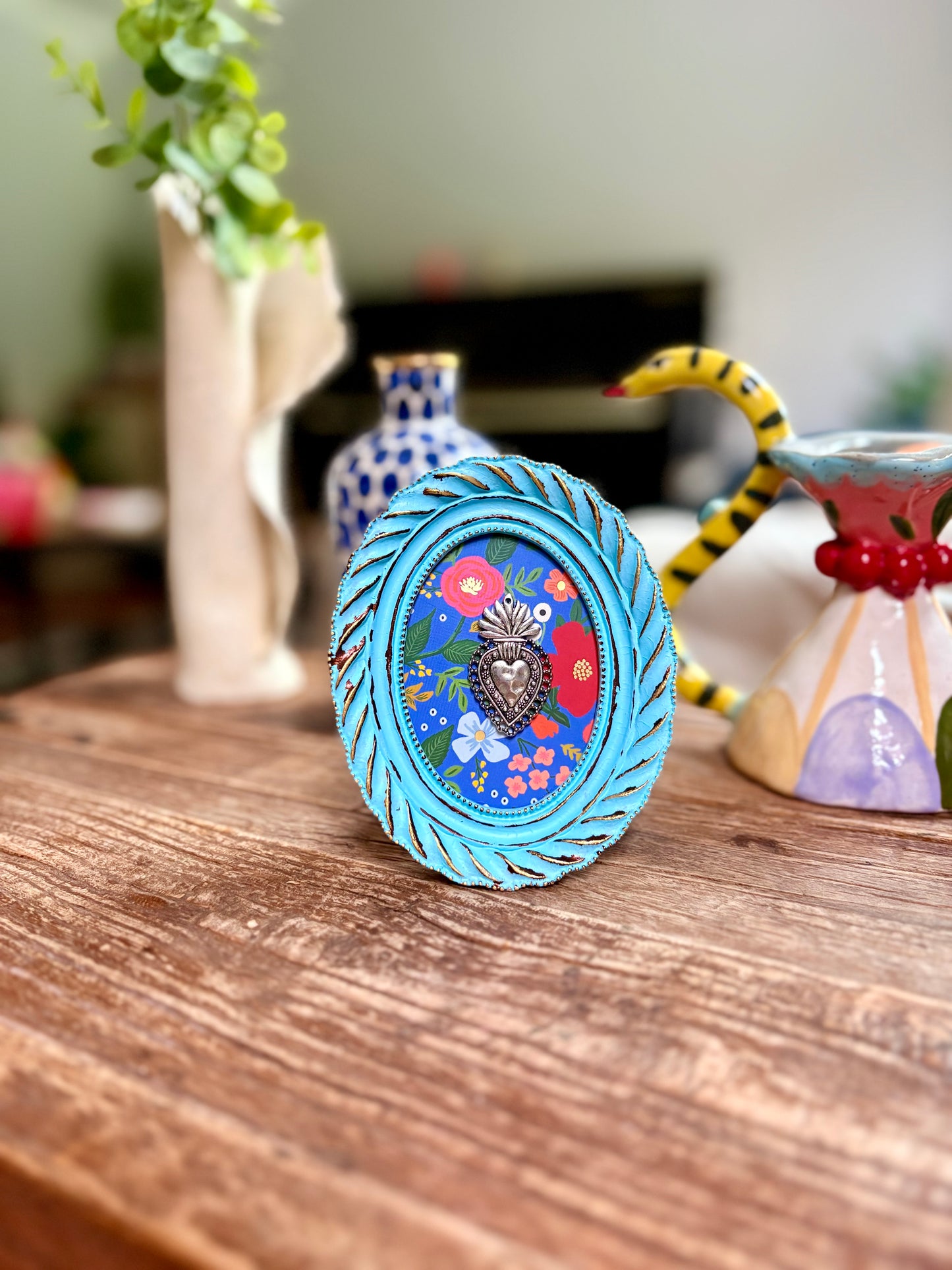 Cuadrito Corazón Light Blue