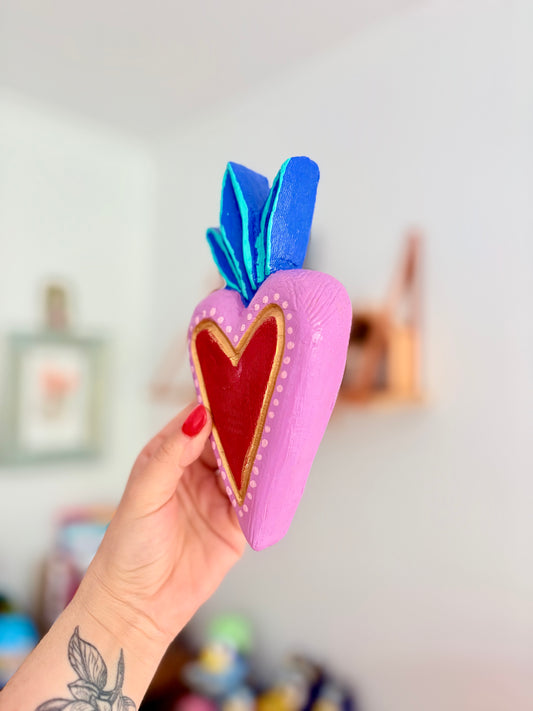 Corazón Llama Lavender para colgar