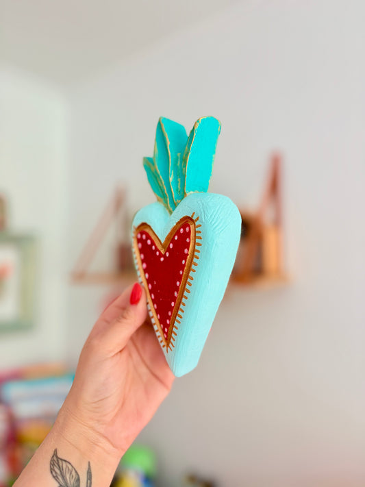 Corazón Llama Mint para colgar