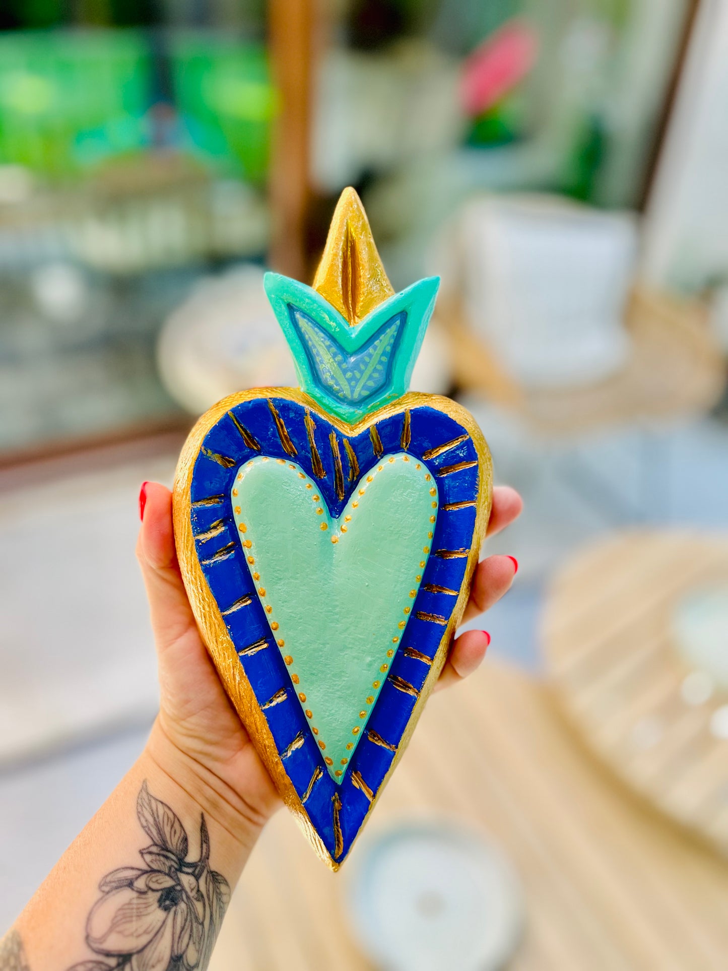 Corazón Azul XL para colgar