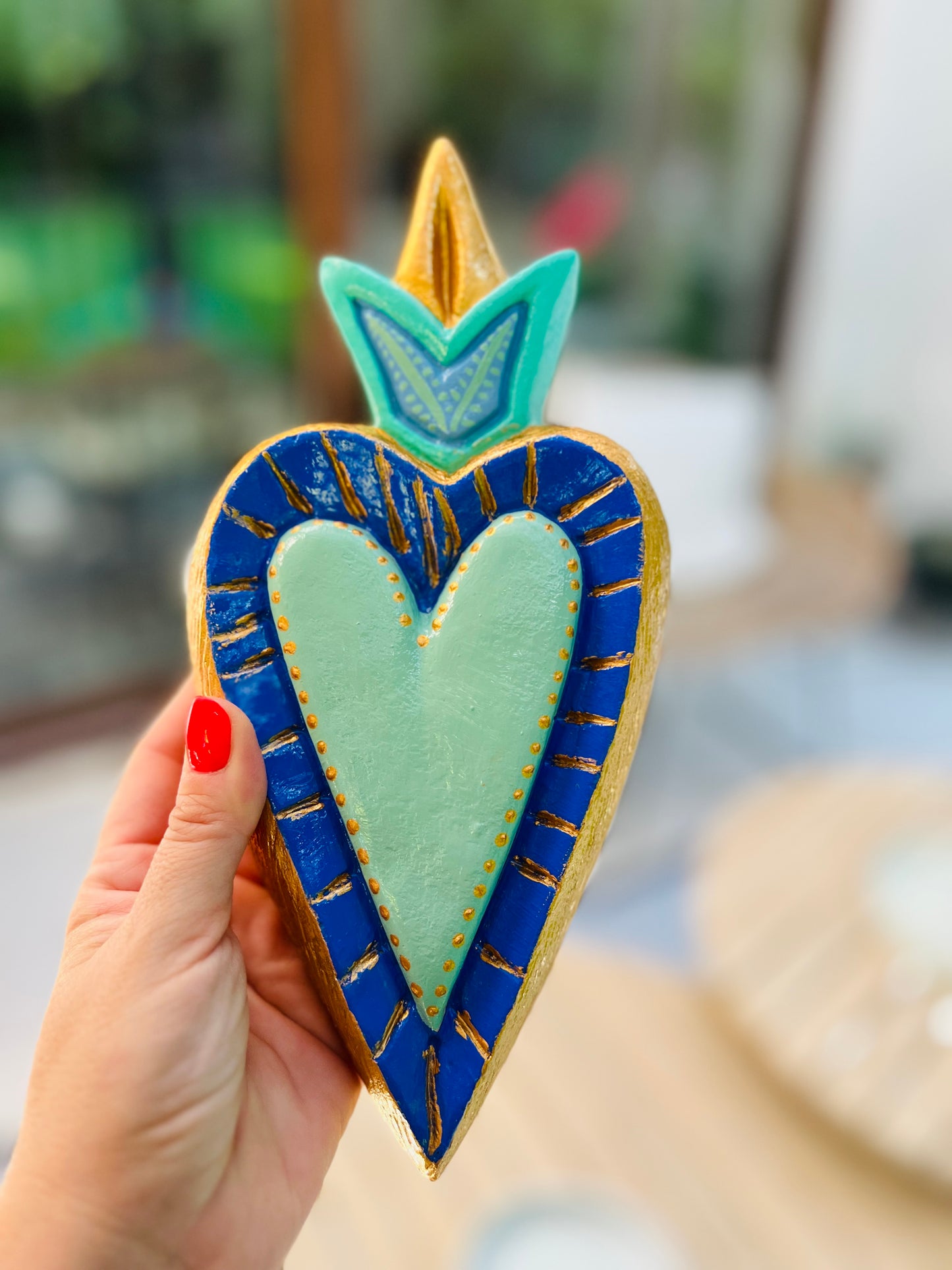 Corazón Azul XL para colgar