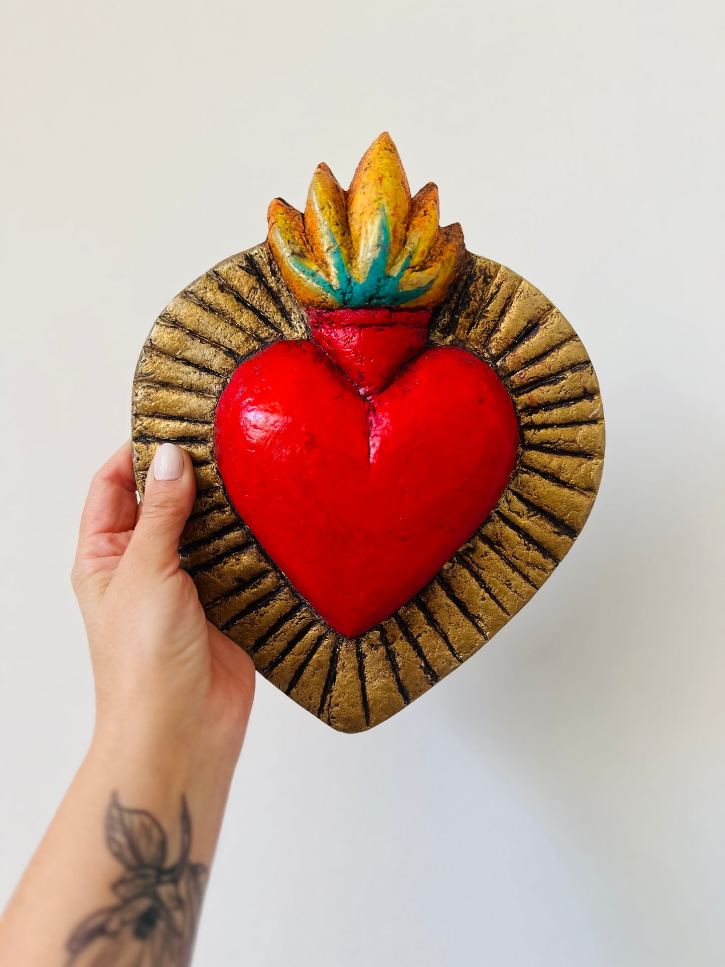 Corazón Llamas XL para colgar