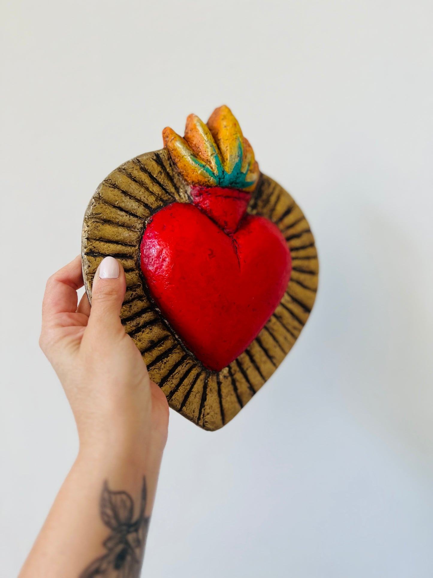 Corazón Llamas XL para colgar