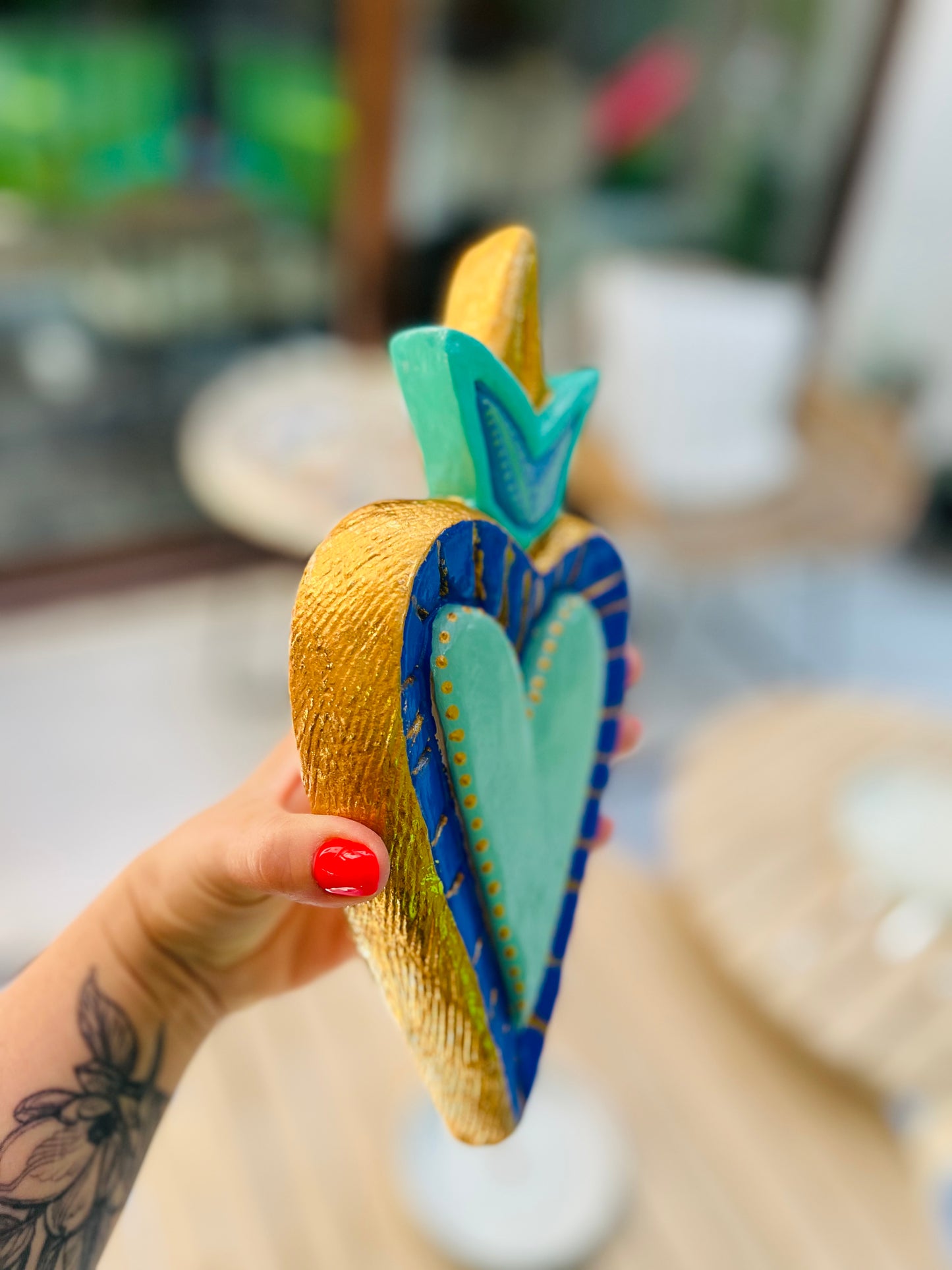 Corazón Azul XL para colgar