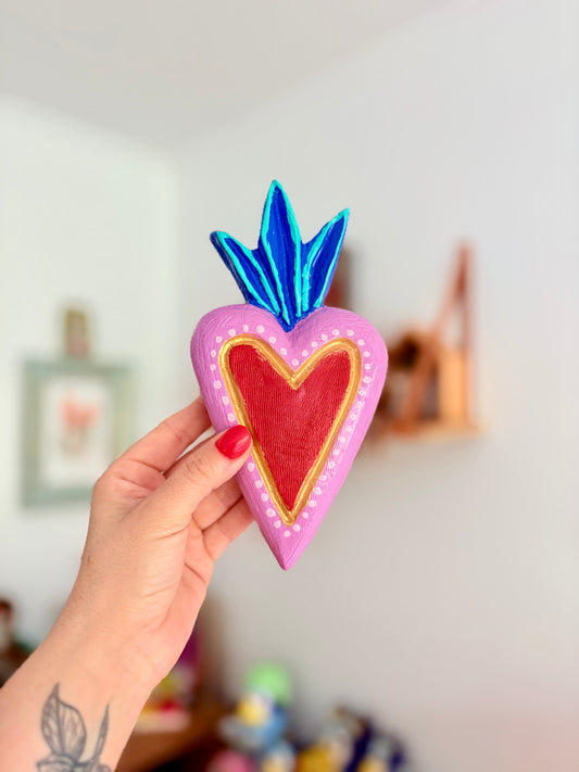 Corazón Llama Lavender para colgar