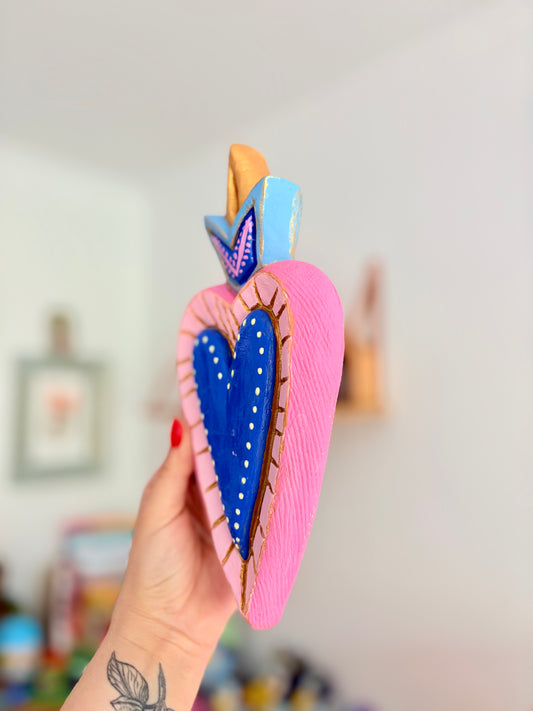 Corazón Azul XL para colgar