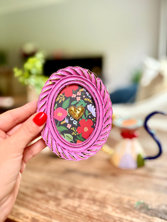 Cuadrito Corazón Magenta
