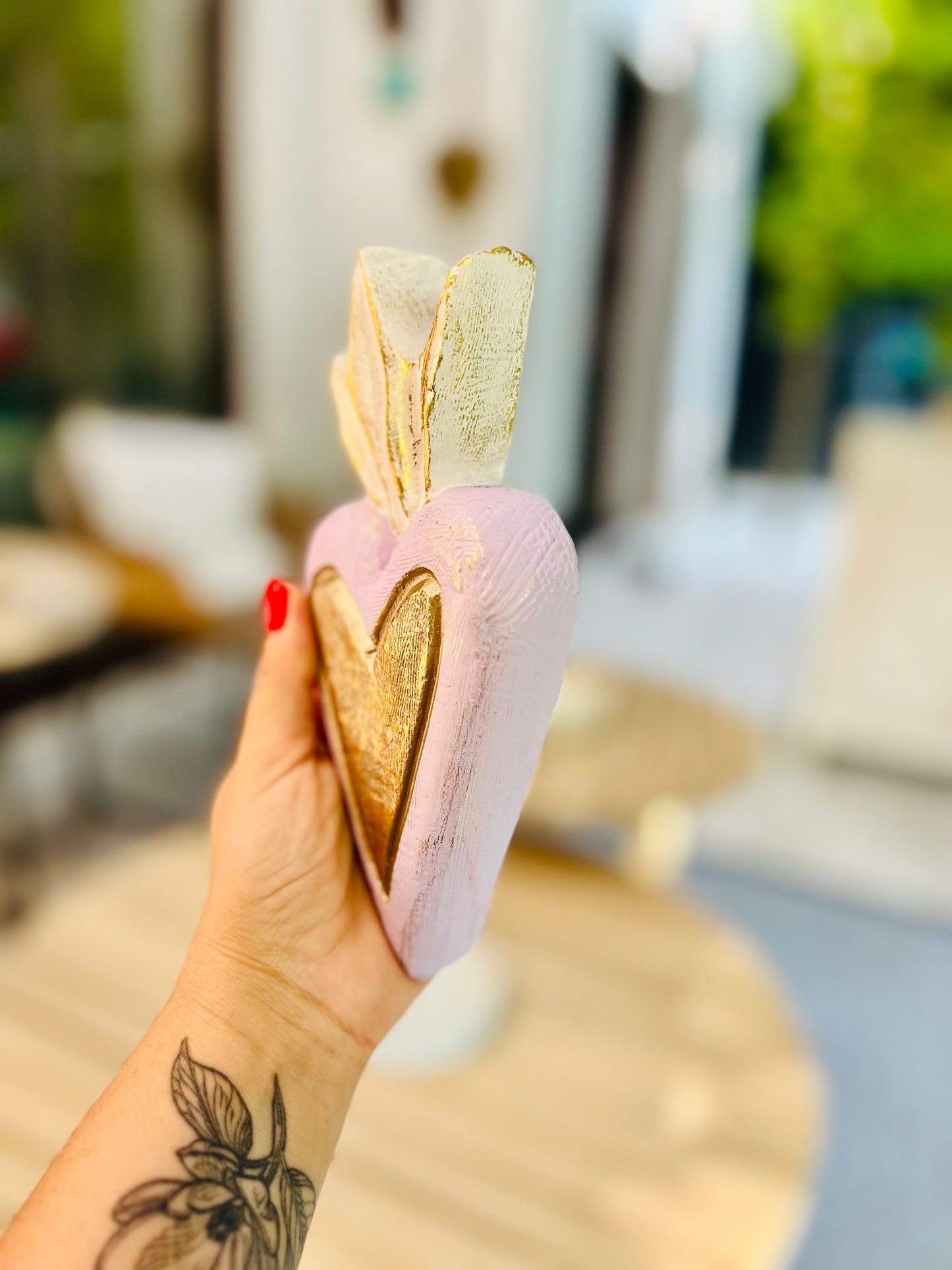 Corazón Llama Lila para colgar
