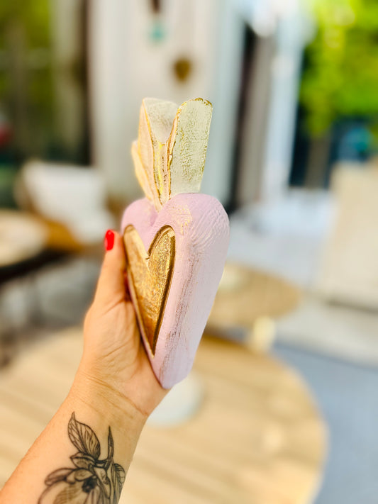 Corazón Llama Lila  para colgar