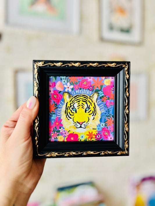 Mini Animales Tigre Flores