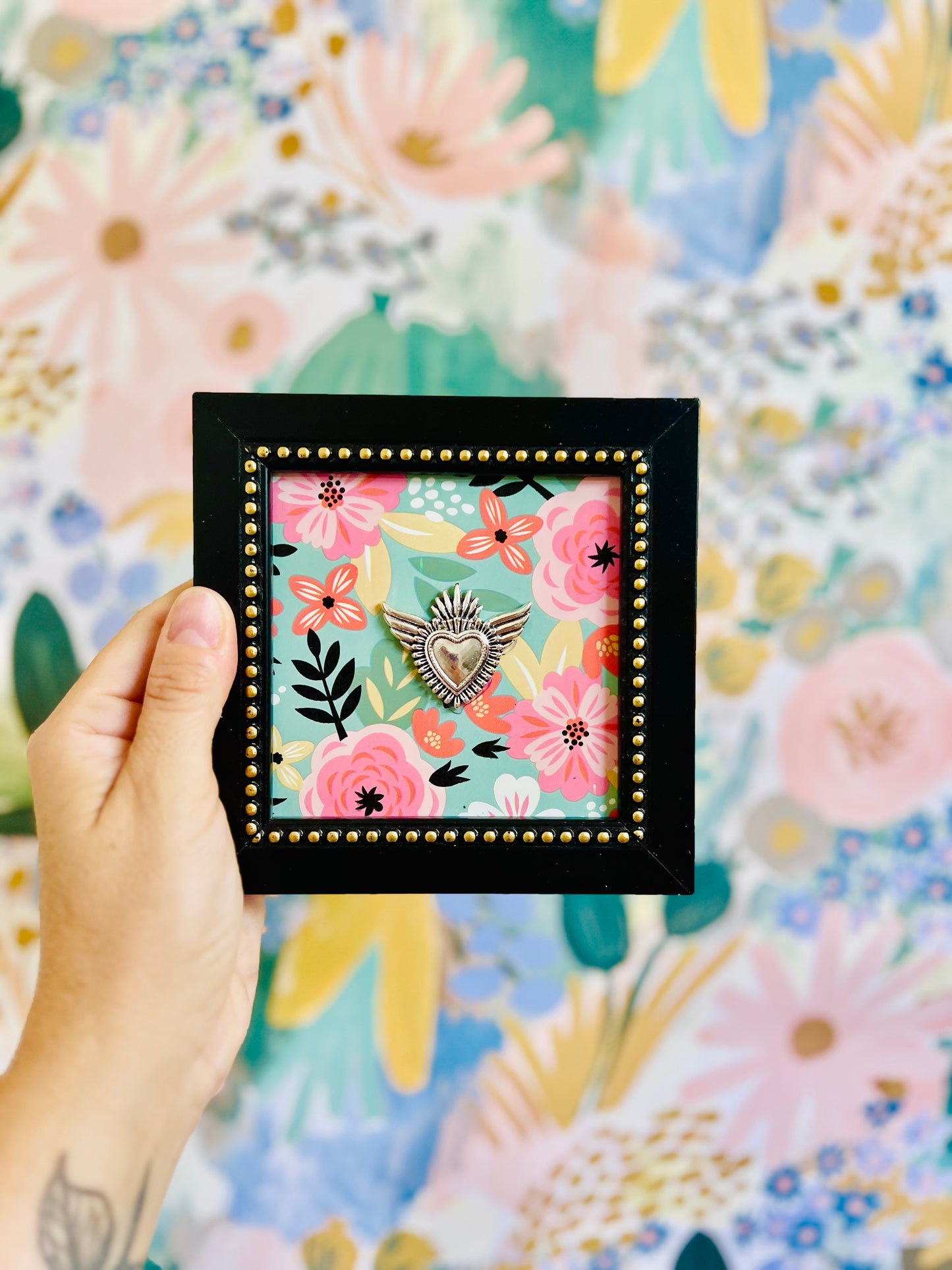 Cuadrito Mini Corazón Sagrado Wings