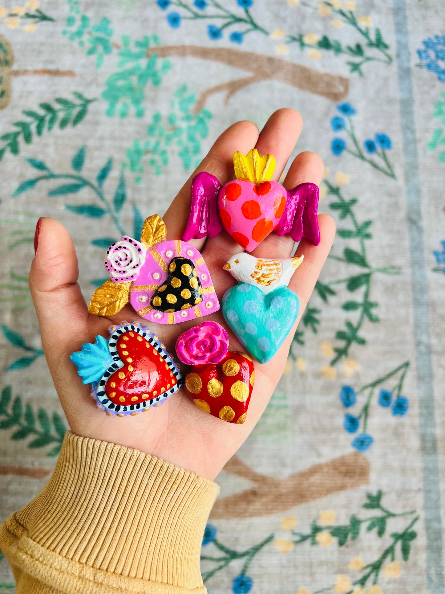 5 Mini Corazones para colgar II