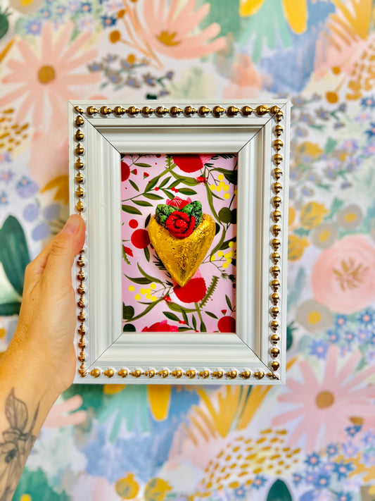 Cuadrito Corazón Rosa