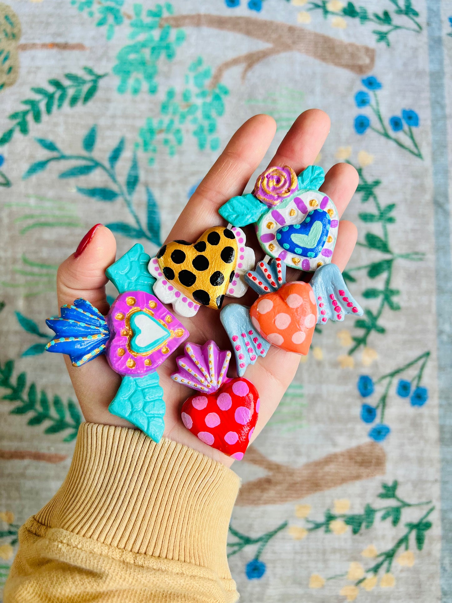 5 Mini Corazones para colgar III