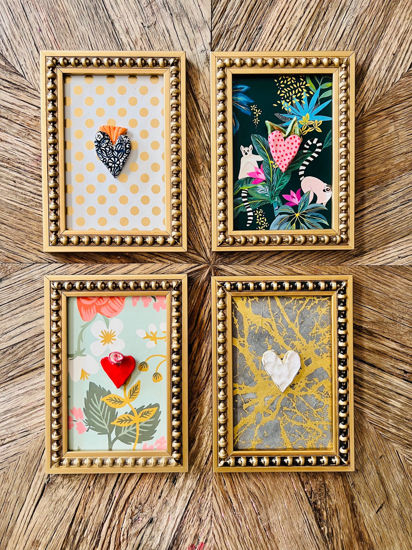 Mini Pack 4 Corazones Gres I