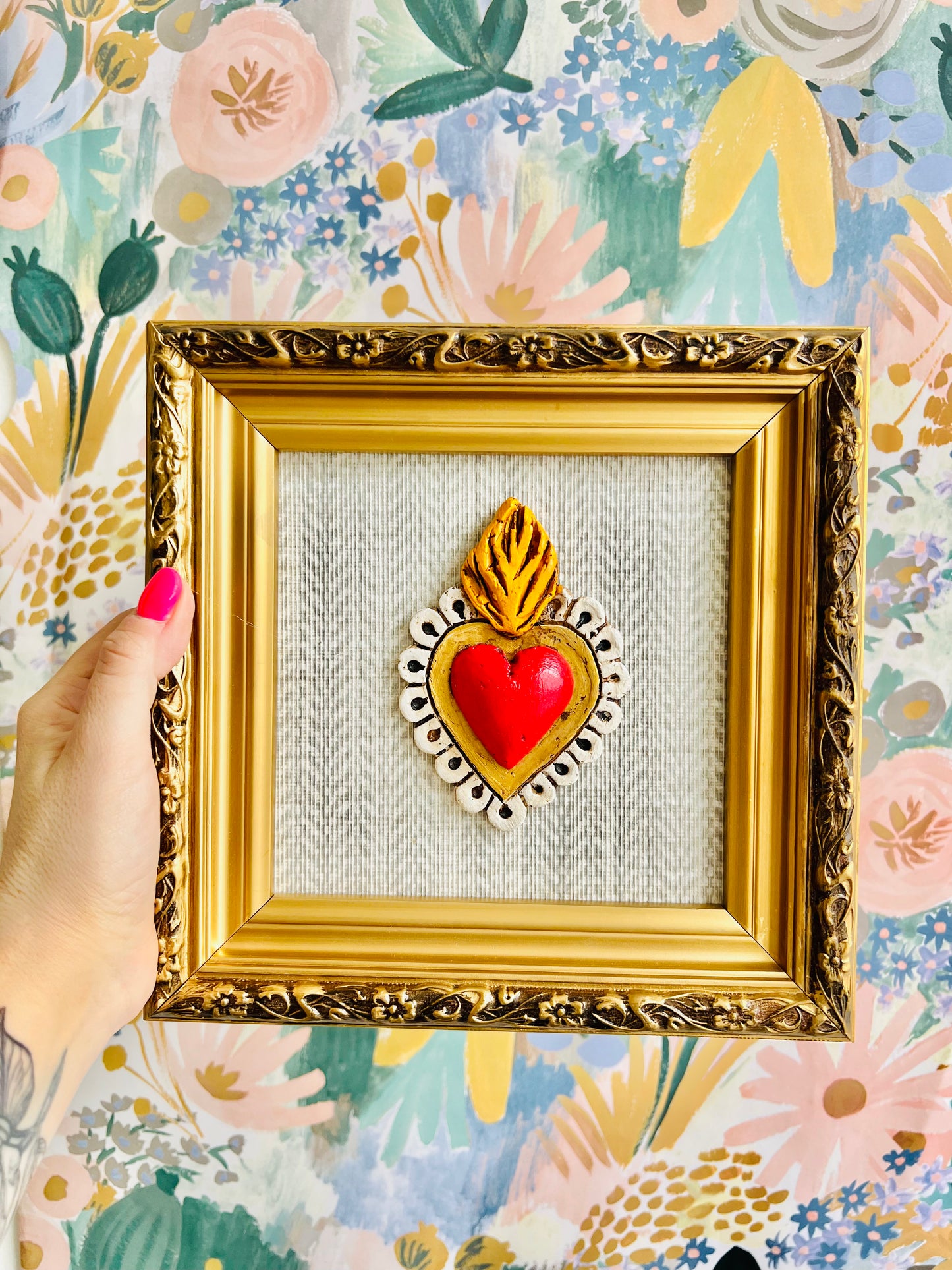 Cuadrito Corazón Llama