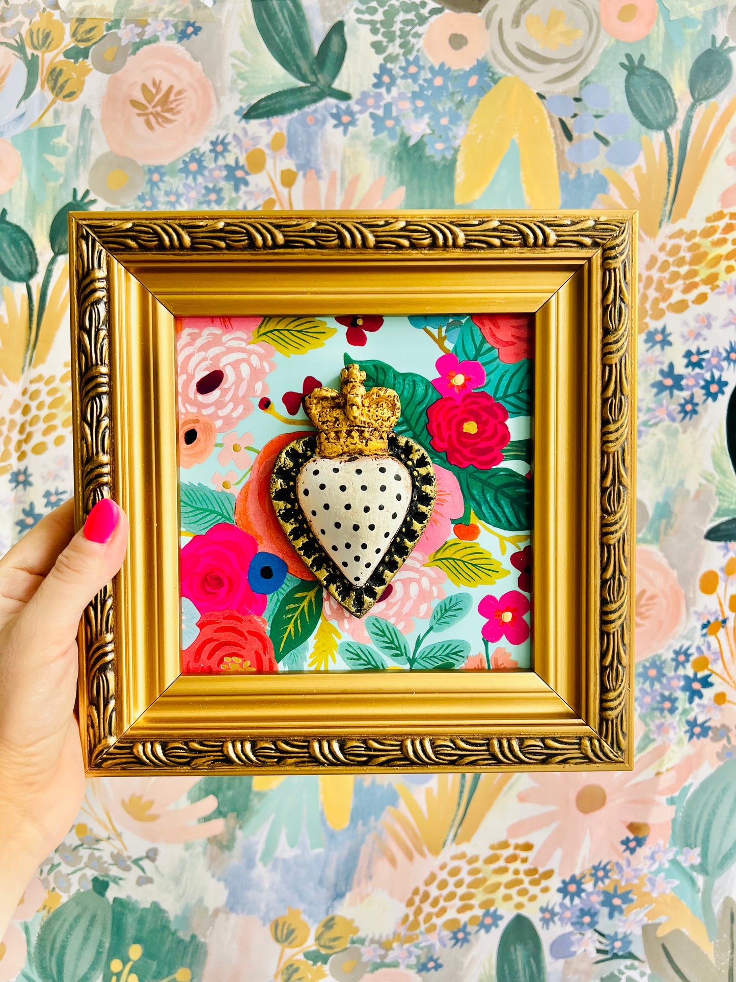 Cuadrito Gold Flores