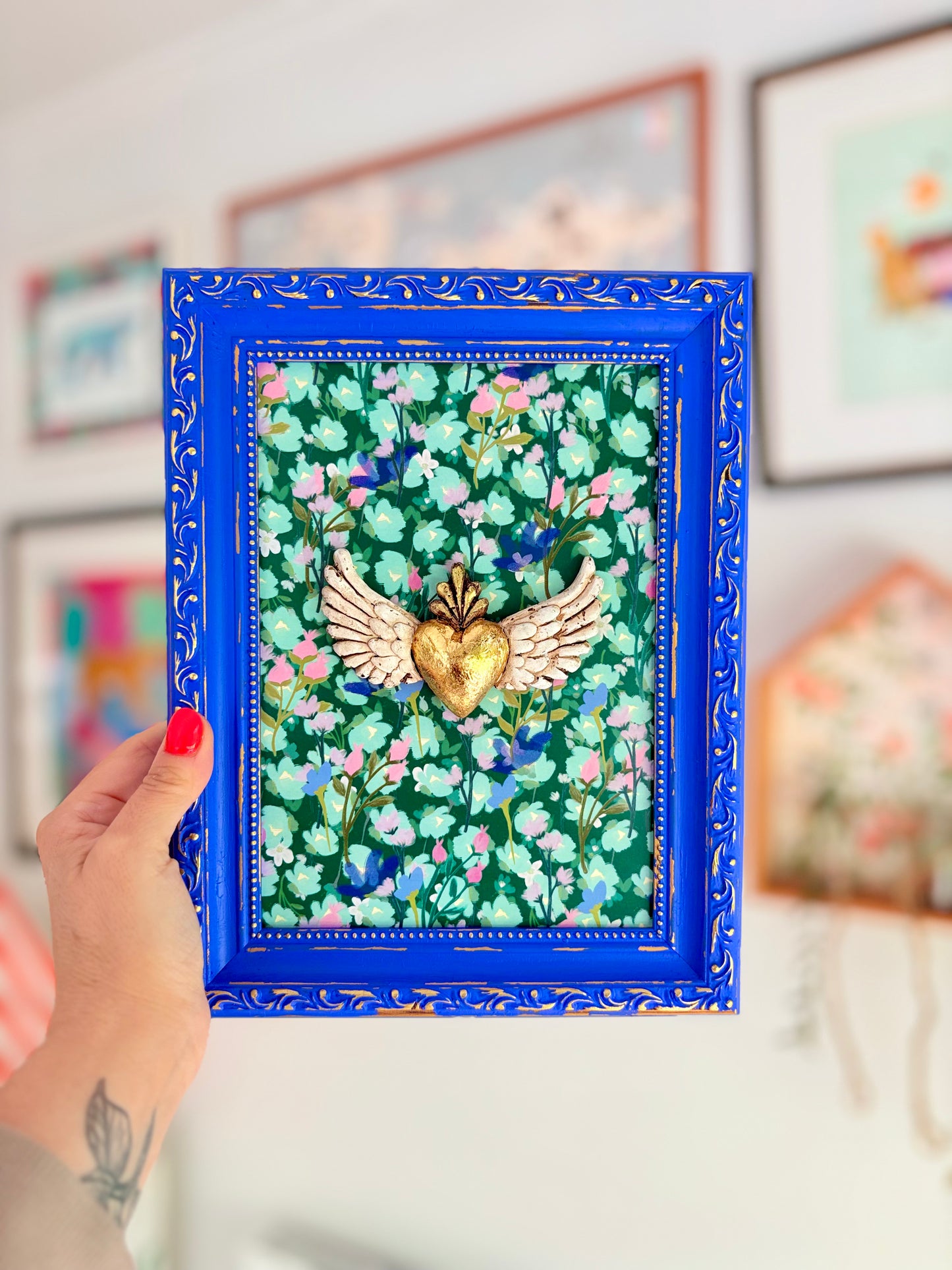 Cuadrito Corazón Blue