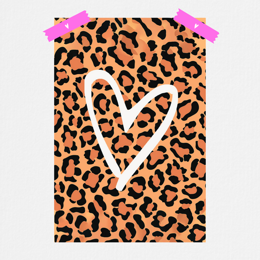 Lámina Corazón Animal Print