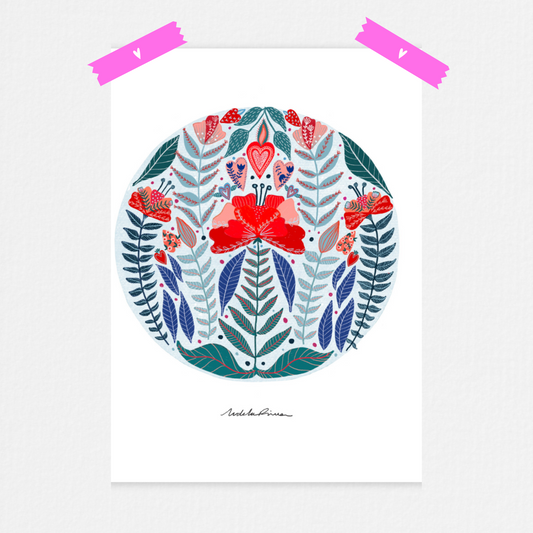 Lámina Flor Pattern