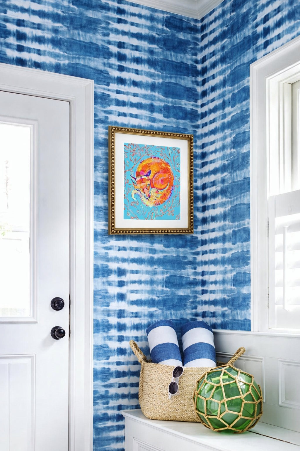 Cuadro Zorrito Celeste