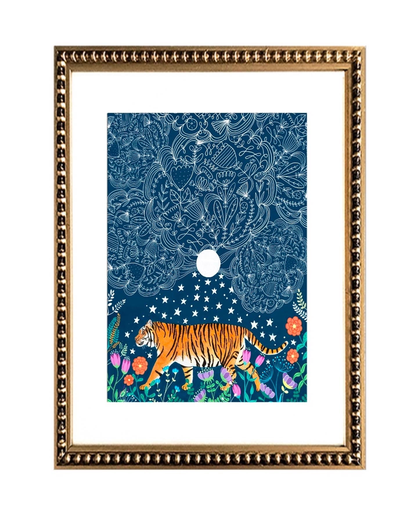 Cuadro Tigre Sueño de Noche
