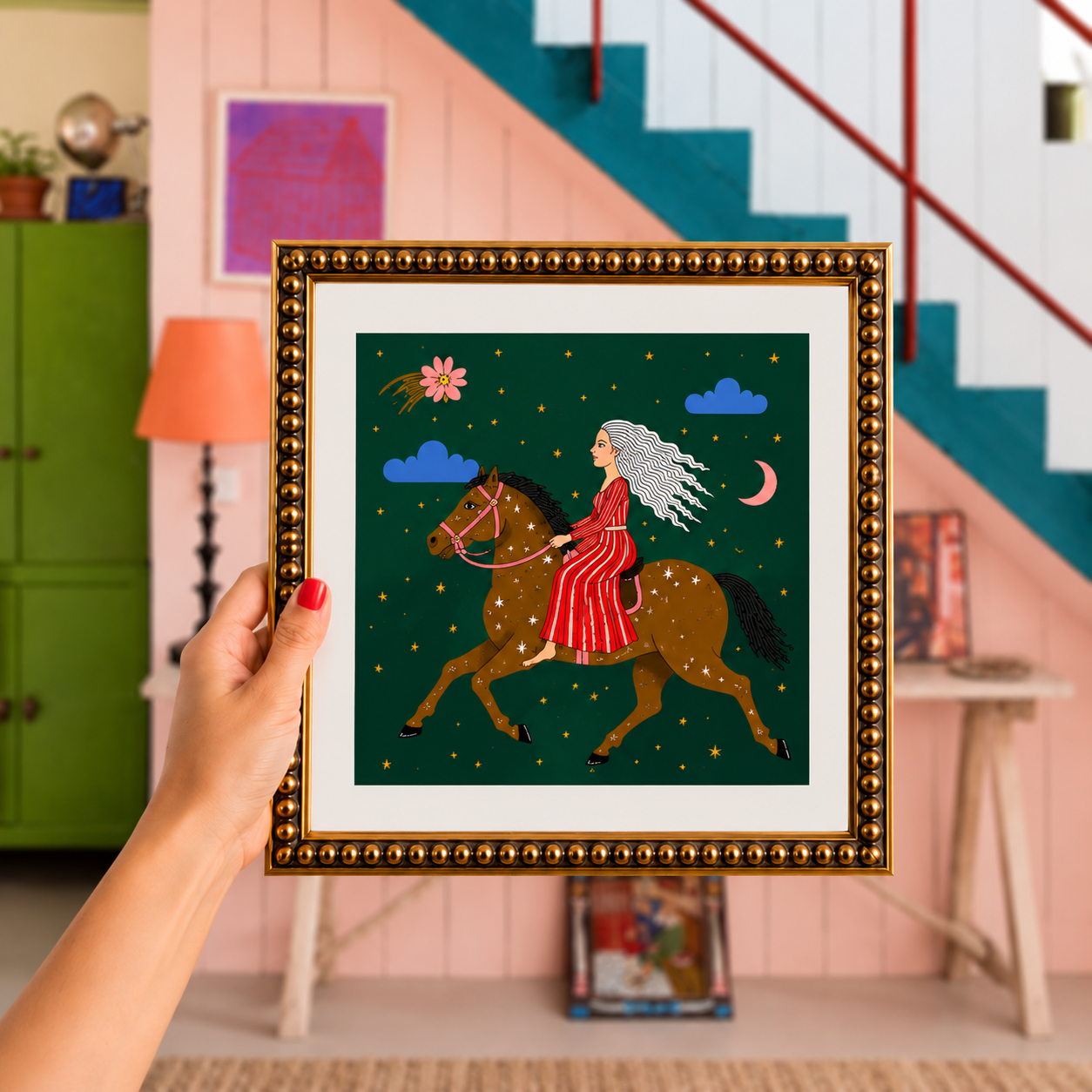 Cuadro Cowgirl Green