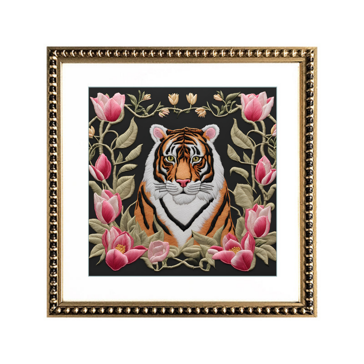 Cuadro Tigre en Bordado
