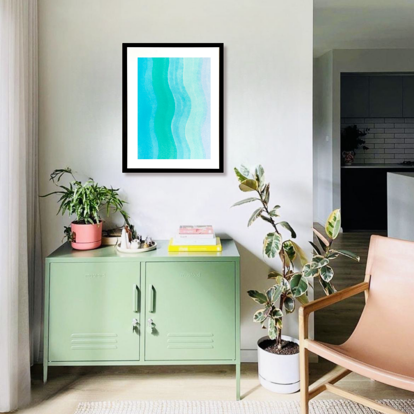 Cuadro Watercolor Light Blue