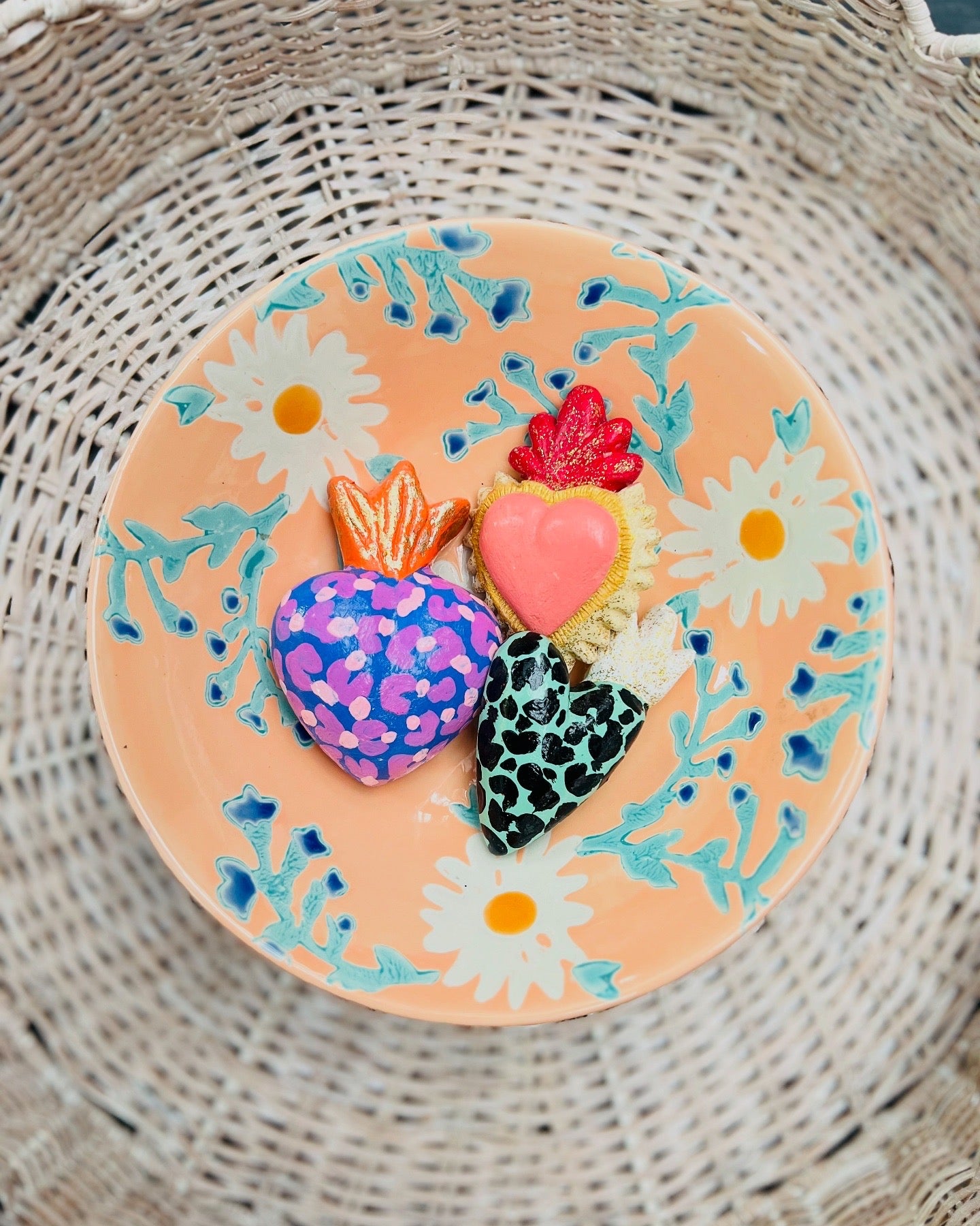 3 Mini Corazones para colgar