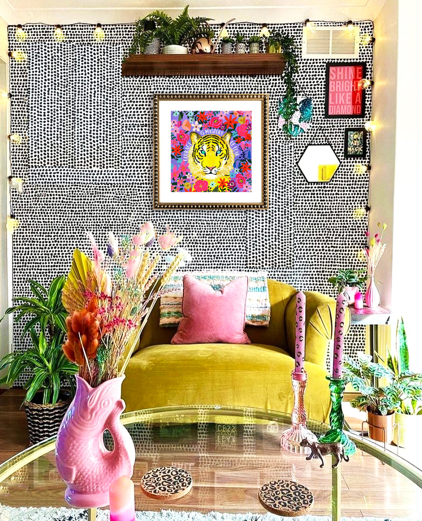 Cuadro Tigre Floral