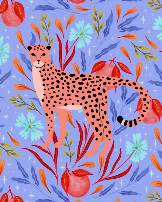 Cuadro Cheetah en Hojas