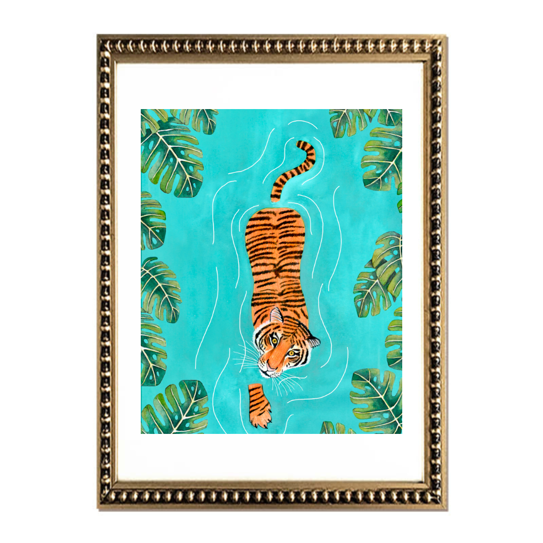 Pack 2 Cuadros Beach Tiger