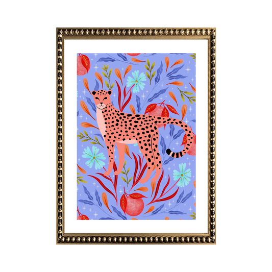 Cuadro Cheetah en Hojas