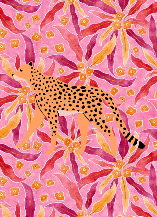 Cuadro Cheetah en Rosa