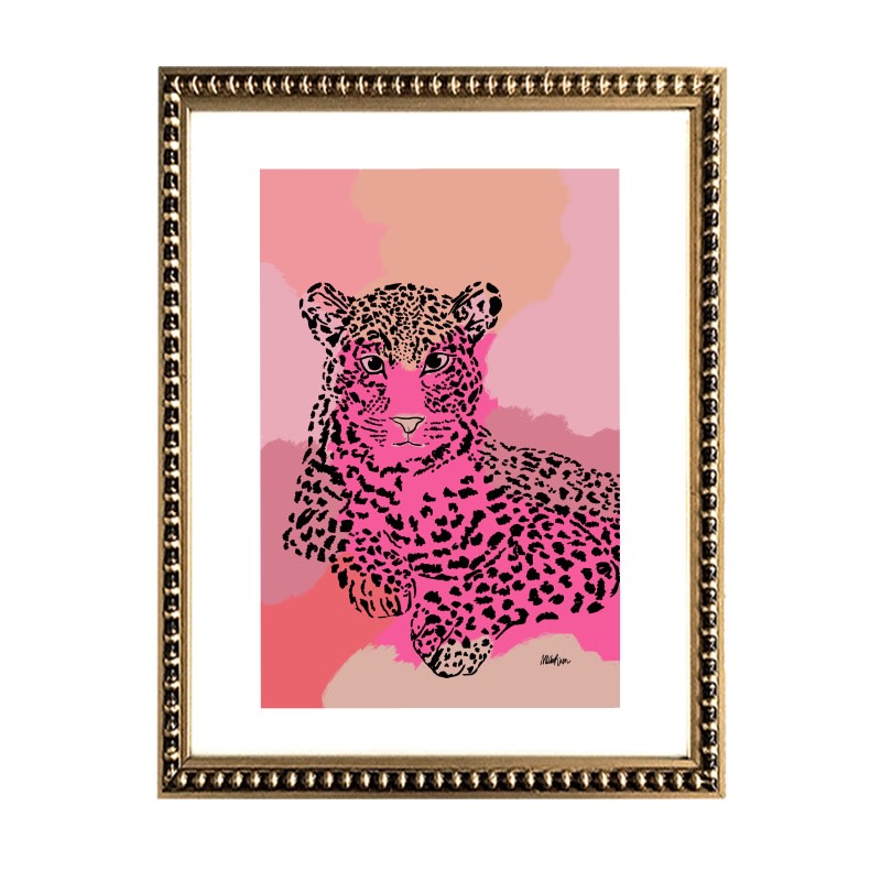 Cuadro Leopardo Fucsia