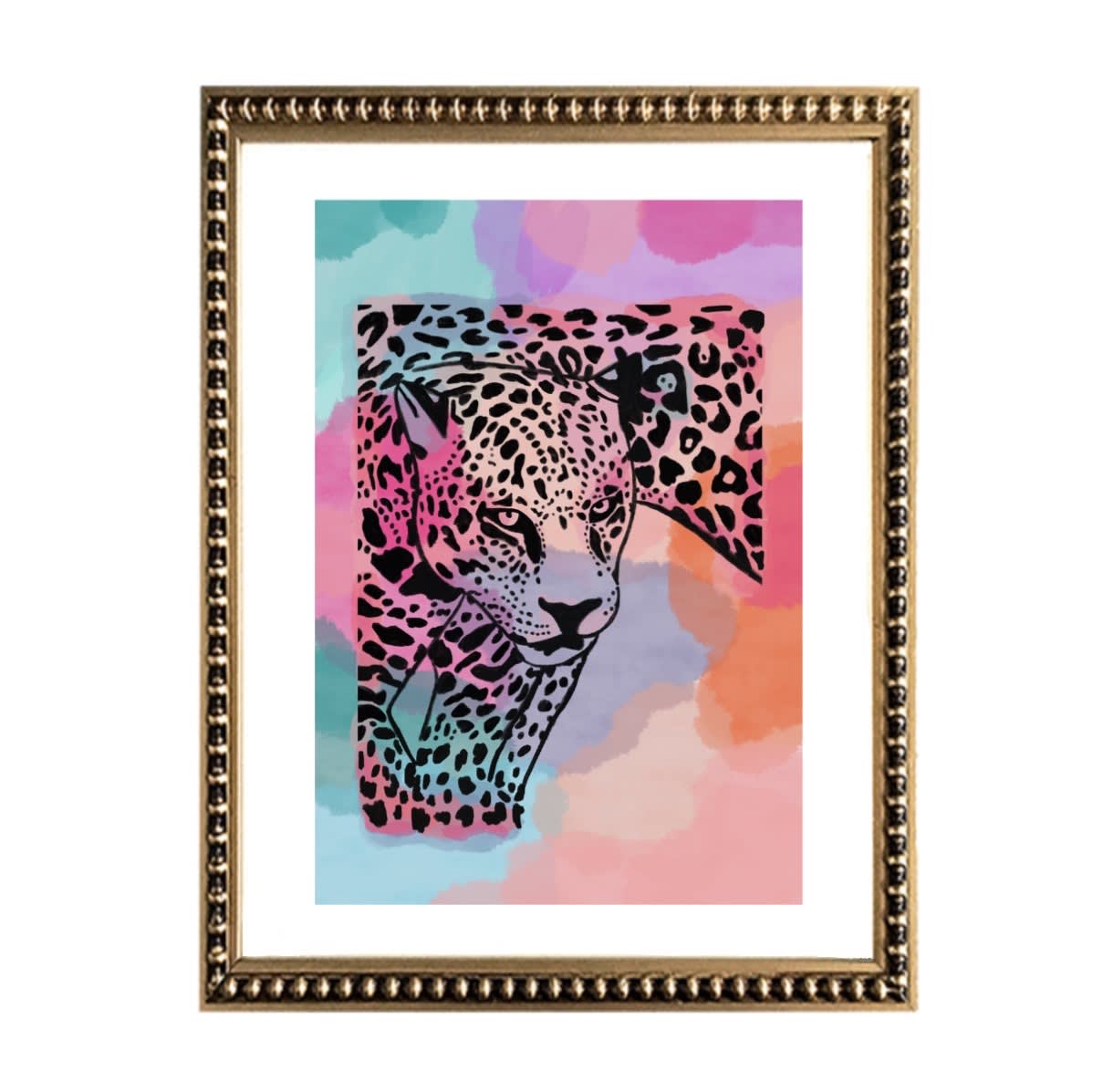 Cuadro Leopardo Fluor