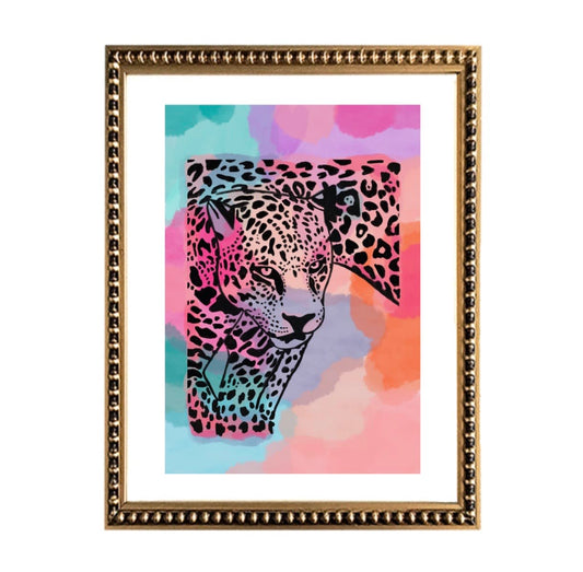 Cuadro Leopardo Fluor