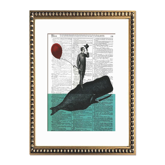 Cuadro Ballena Globo Rojo