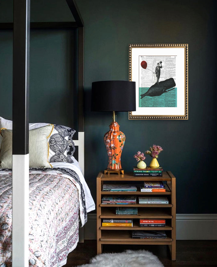 Cuadro Ballena Globo Rojo