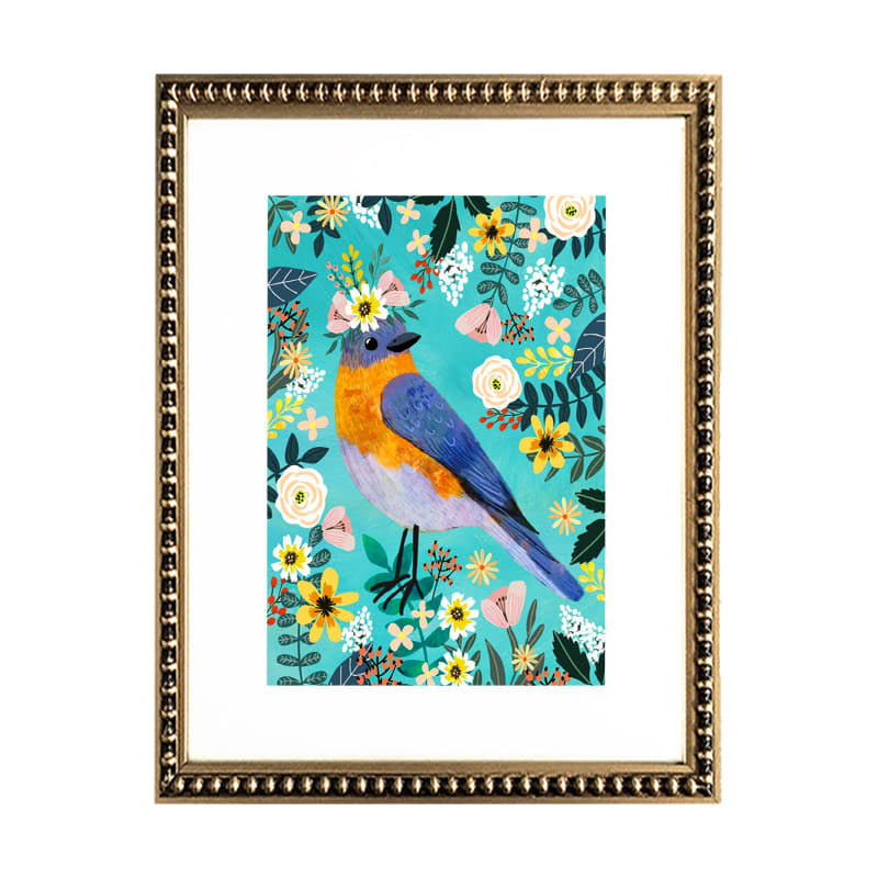 Cuadro Pajarito Celeste