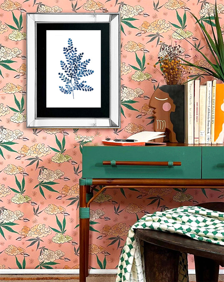 Cuadro Azul Botánica III