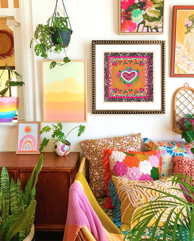 Cuadro Corazones Print